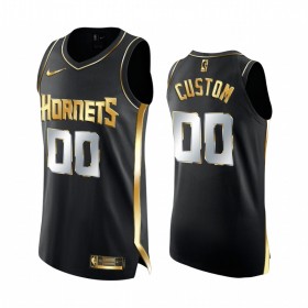 Dres Charlotte Hornets Prilagođeni 2020-21 Crna Golden Edition Swingman